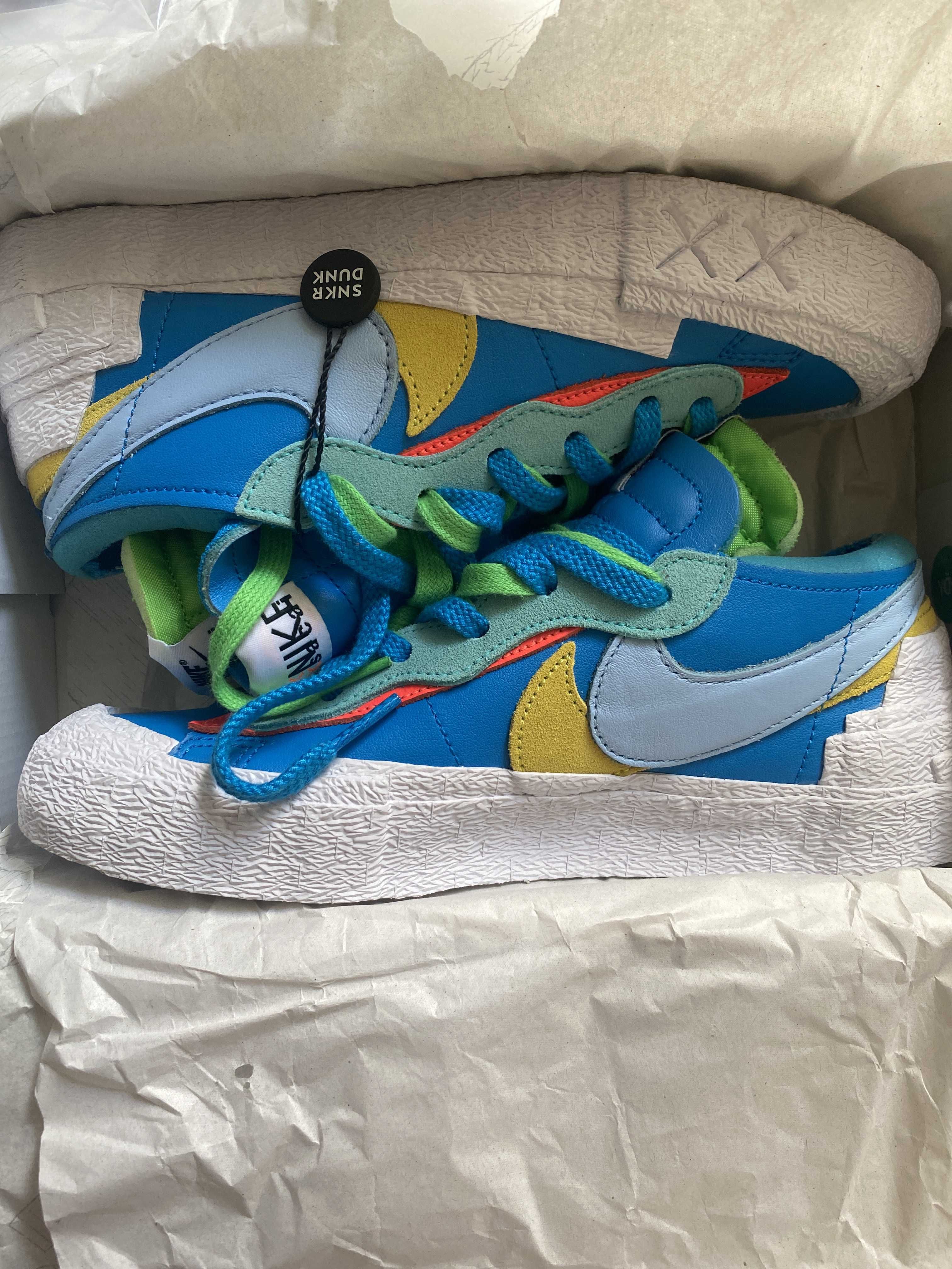 KAWS × sacai × Nike Blazer Low "Neptune Blue"
