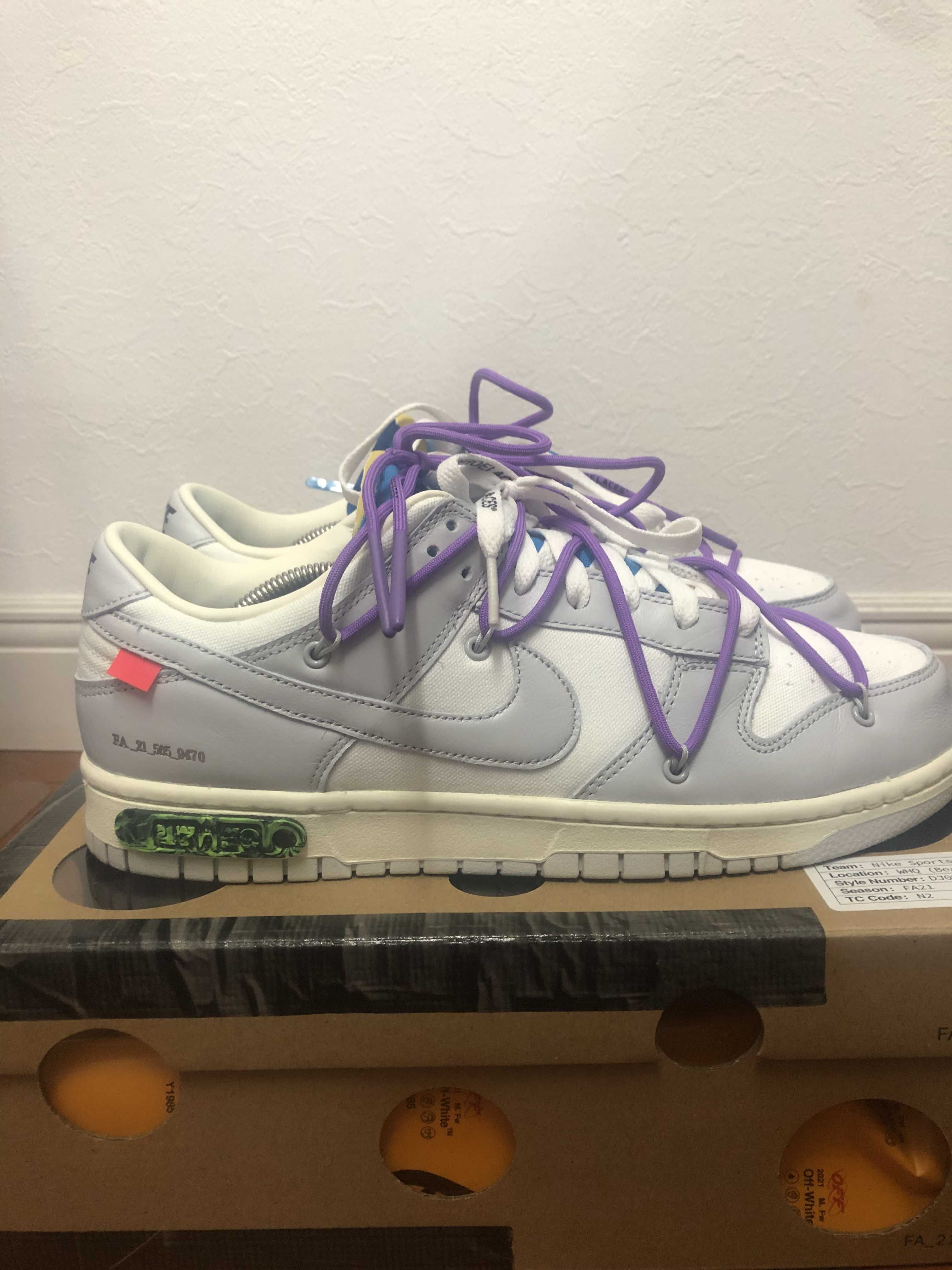 Off-White × Nike Dunk Low "Sail/Neutral Gray"