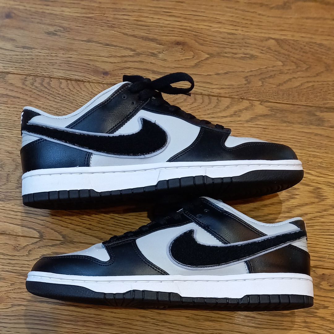 Nike Dunk Low Retro Chenille Swoosh "Black Grey"