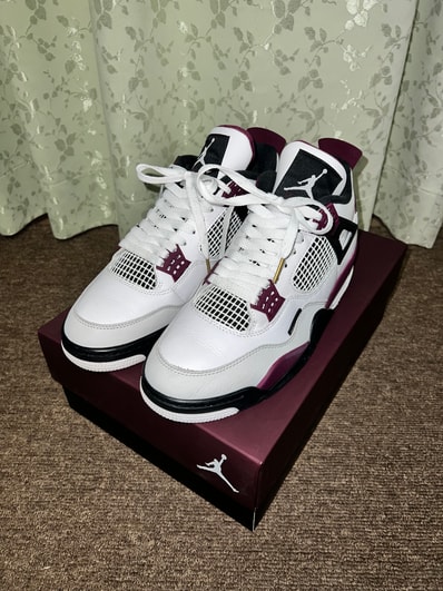 Paris Saint-Germain (PSG) × Nike Air Jordan 4 Retro "White/Black-Metallic Gold-Bordeaux"