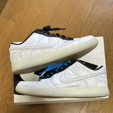 CLOT × Fragment × Nike Dunk Low "Black and White"