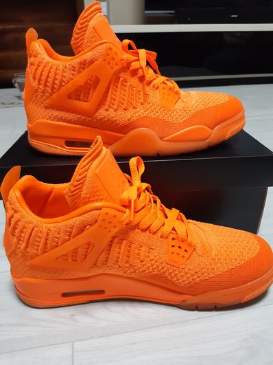 Air jordan 4 retro flyknit total orange best sale