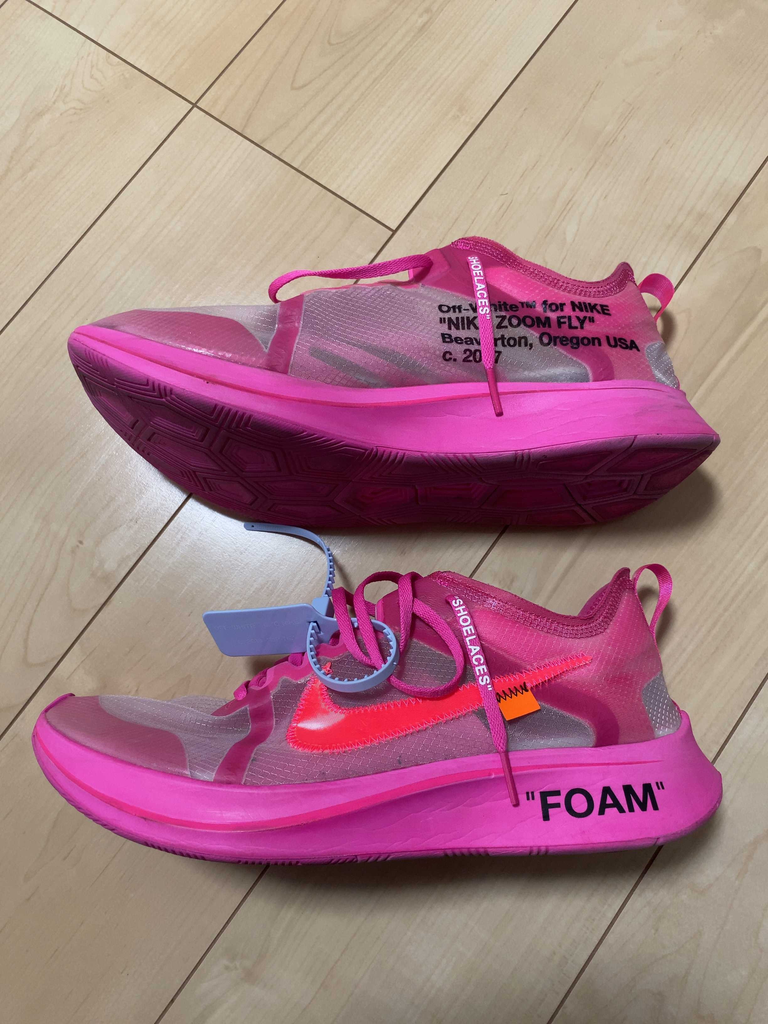 Off-White × Nike Zoom Fly "Pink"