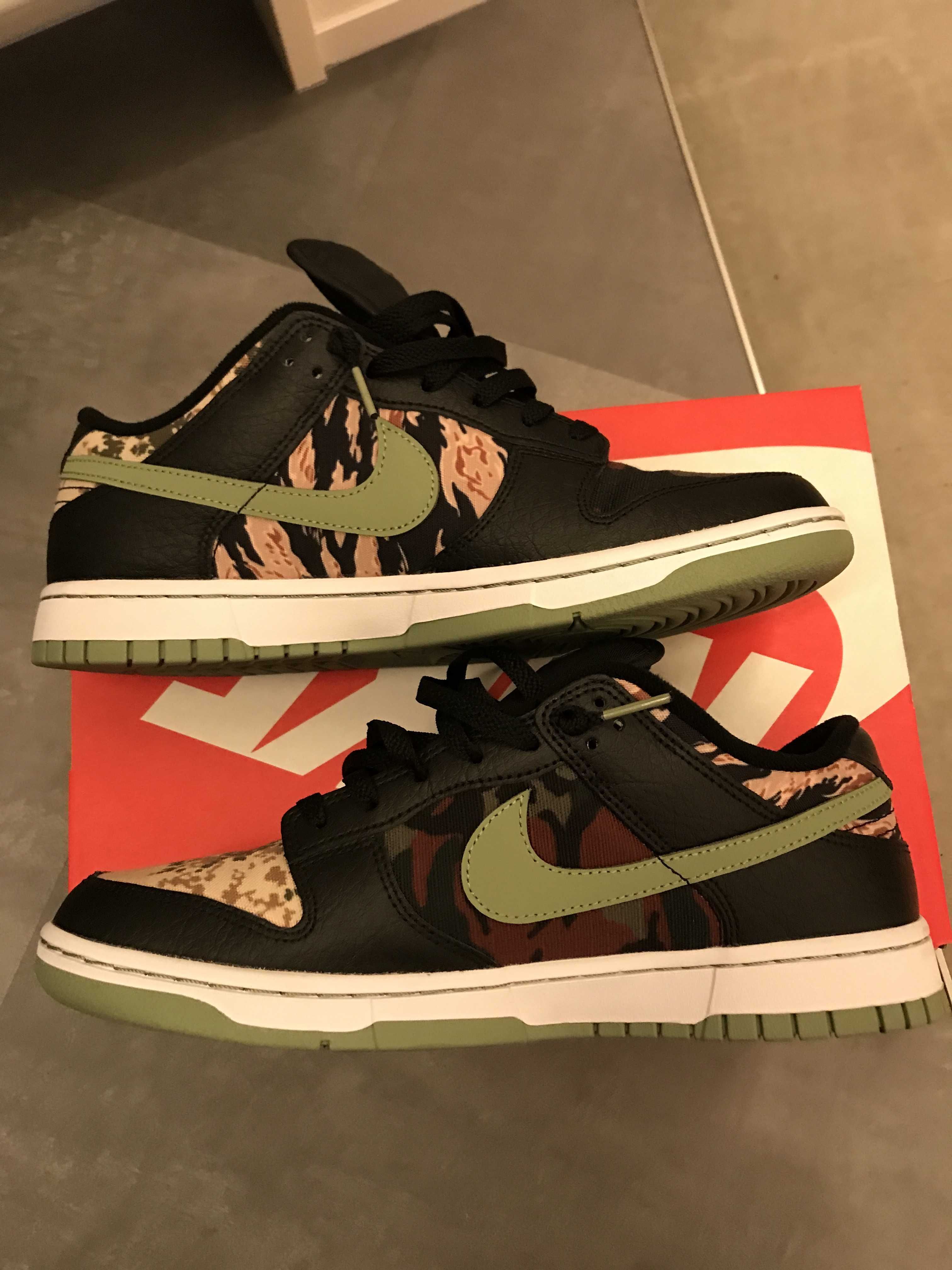 NIKE DUNK LOW SE "BLACK MULTI CAMO"