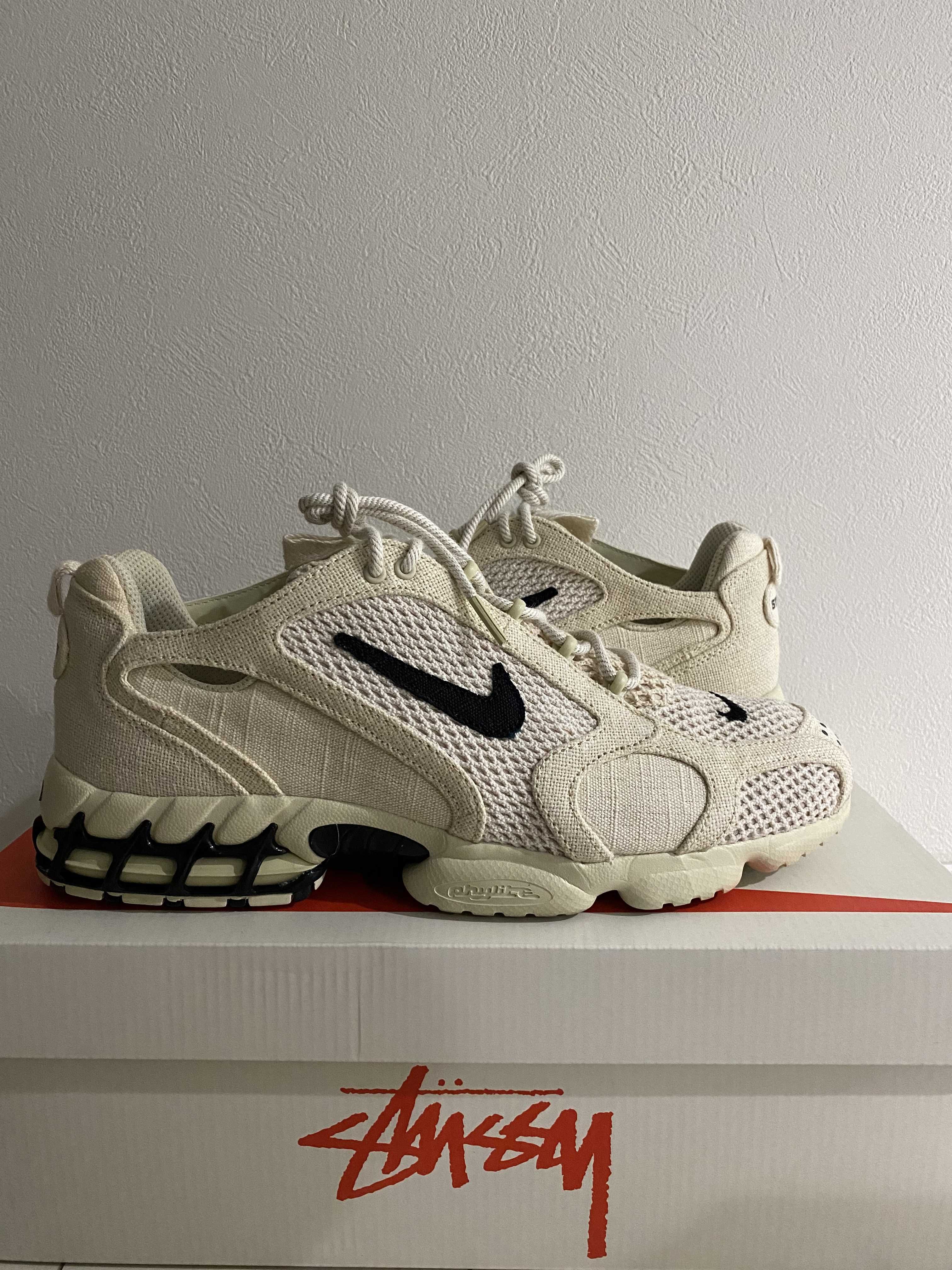 Stussy × Nike Air Zoom Spiridon CG 2 "Fossil/Black"