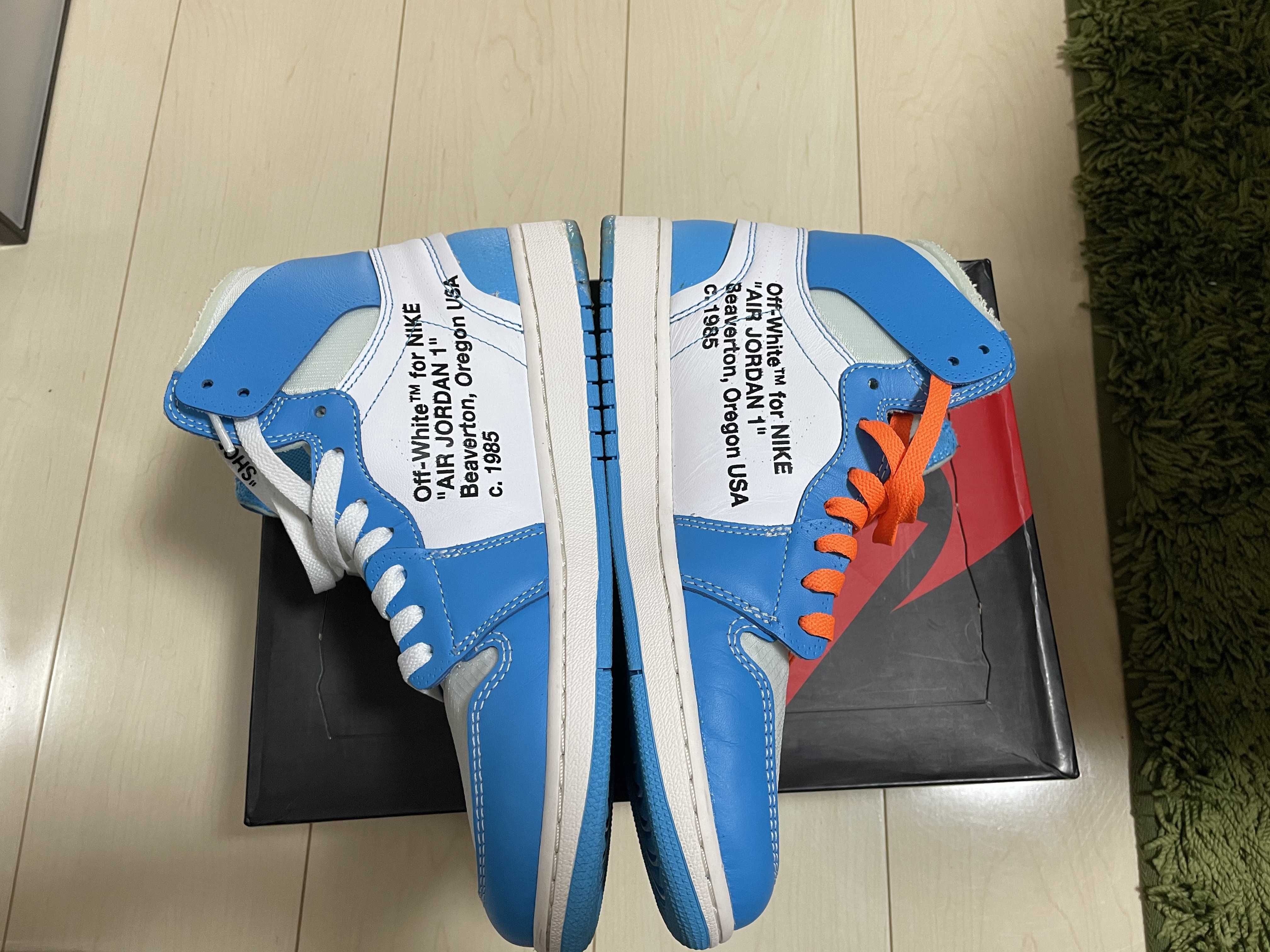 Off-White × Nike Air Jordan 1 High UNC "White/Dark Powder Blue"