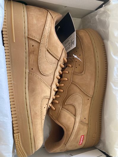 Supreme × Nike Air Force 1 Low "Flax/Wheat"