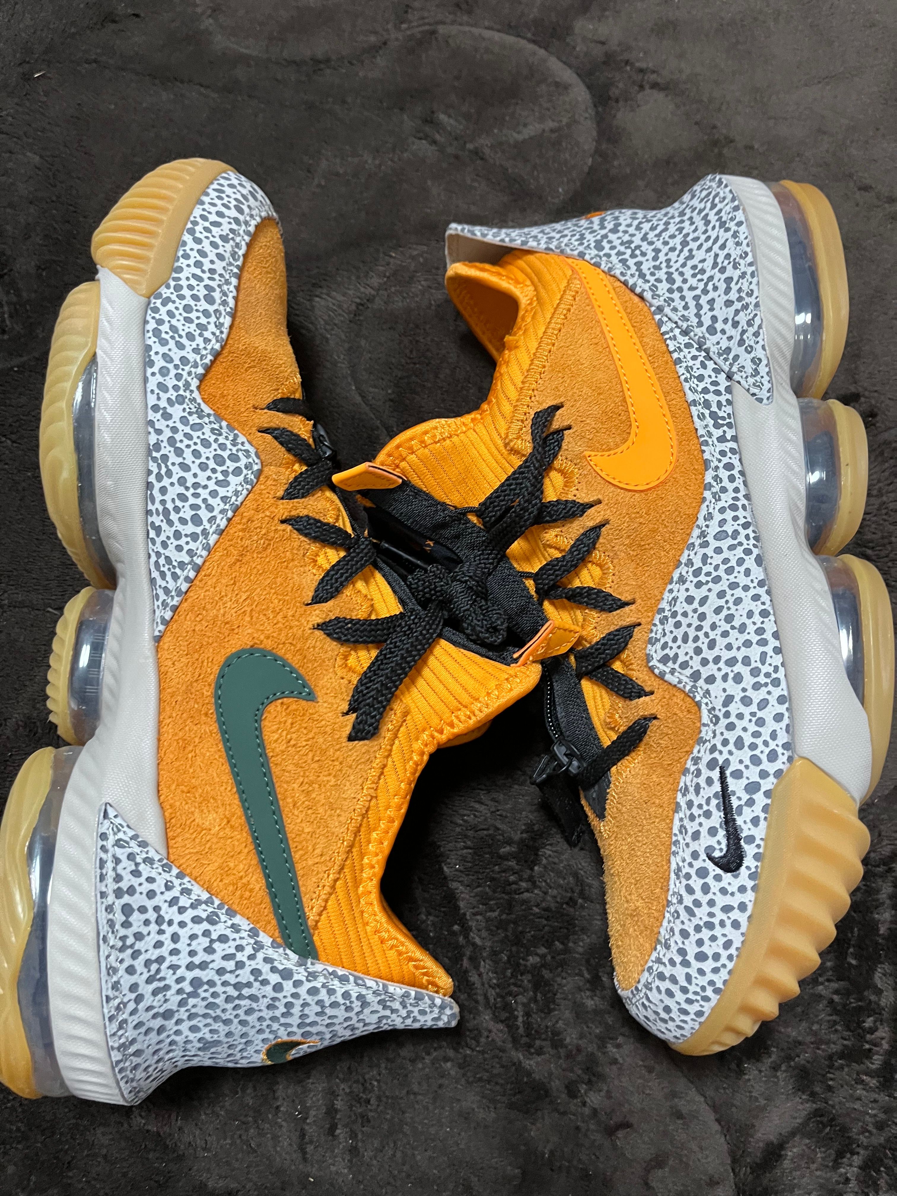 atmos × Nike LeBron 16 Low "Safari" (CD9471-800/CI3358-800)
