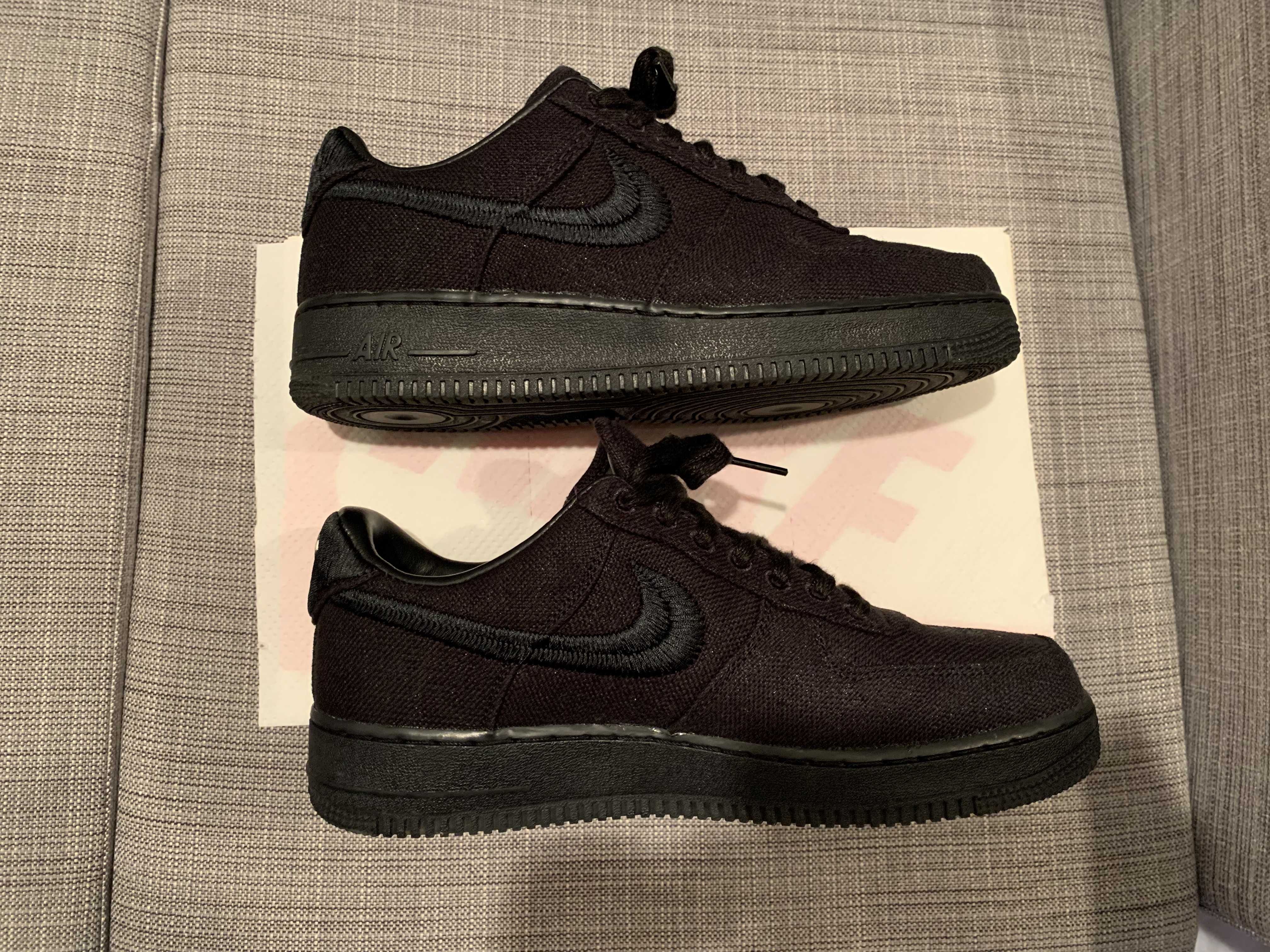 Stussy × Nike Air Force 1 Low "Triple Black"