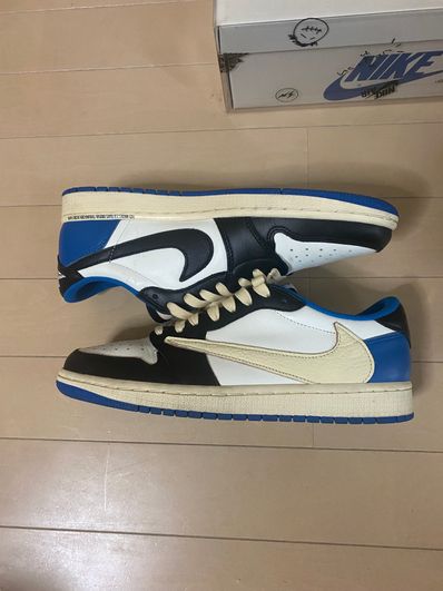 Travis Scott × fragment design × Nike Air Jordan 1 Low OG SP "Military Blue"