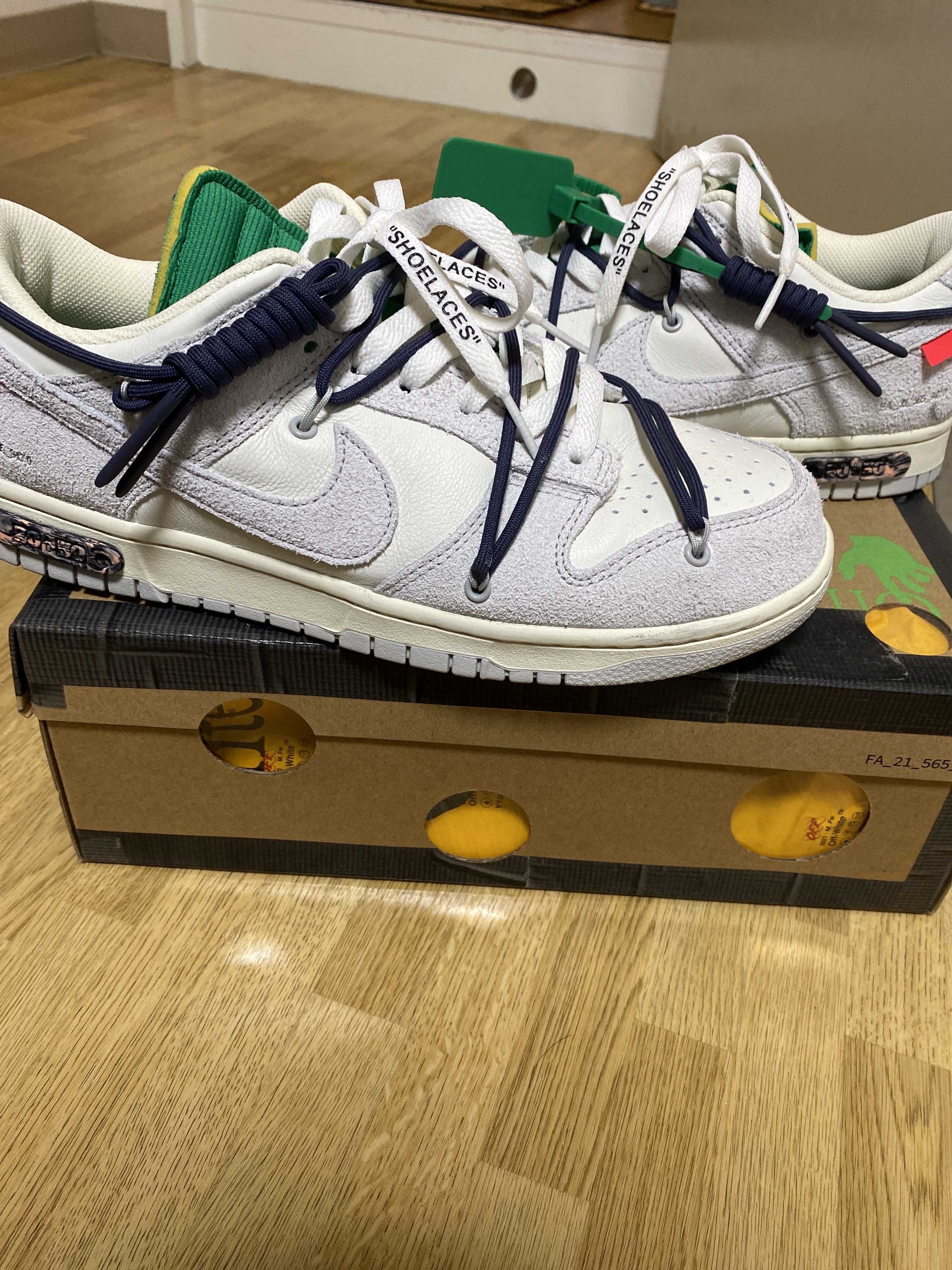 Off-White × Nike Dunk Low "Sail/Neutral Grey/Gridiron"