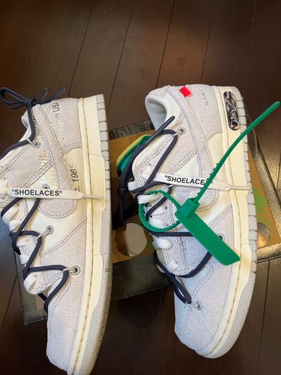 Off-White × Nike Dunk Low "Sail/Neutral Grey/Gridiron"