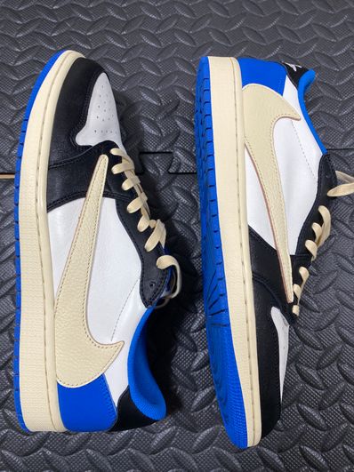 Travis Scott × fragment design × Nike Air Jordan 1 Low OG SP "Military Blue"