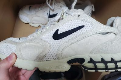 Stussy × Nike Air Zoom Spiridon CG 2 "Fossil/Black"