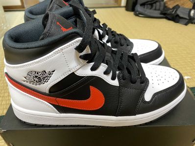 NIKE AIR JORDAN 1 MID "BLACK/CHILE RED/WHITE"