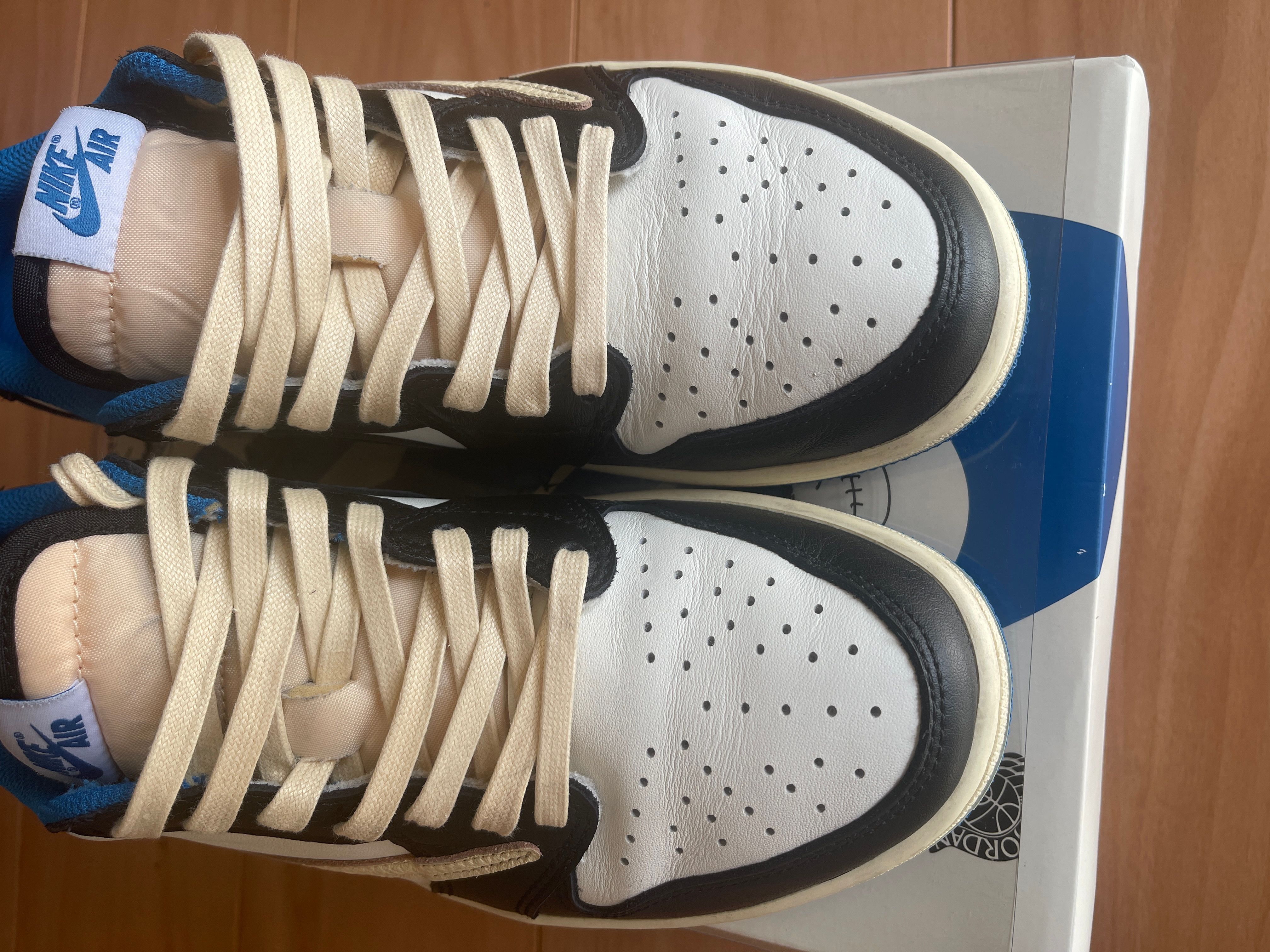 Travis Scott × fragment design × Nike Air Jordan 1 Low OG SP "Military Blue"