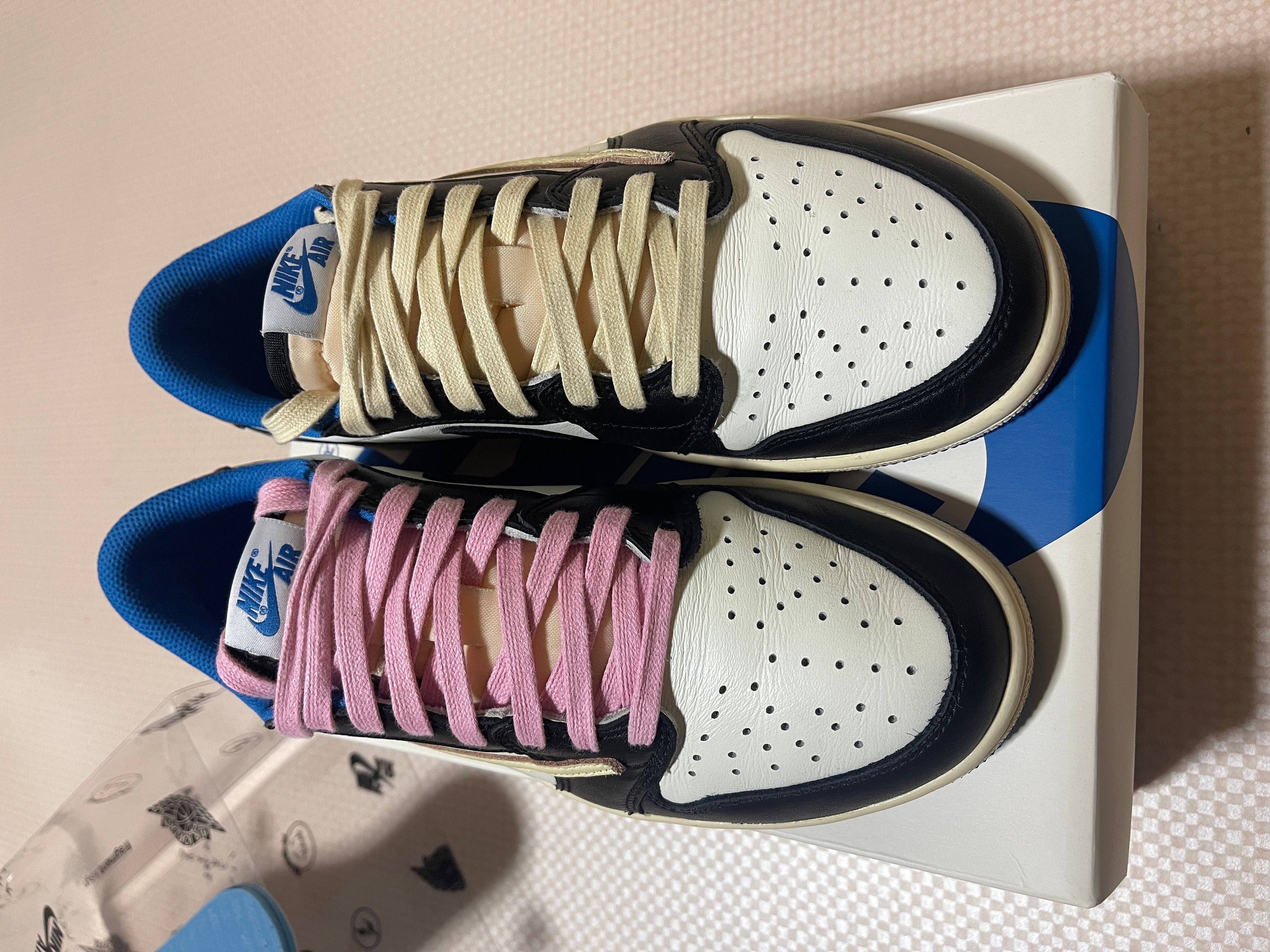 Travis Scott × fragment design × Nike Air Jordan 1 Low OG SP "Military Blue"