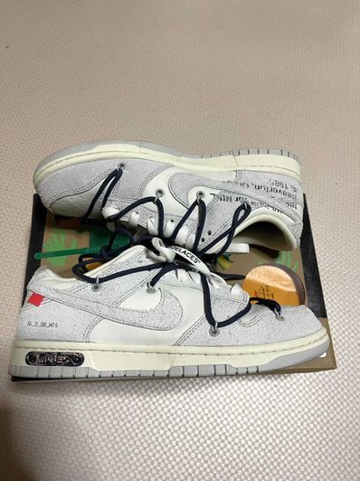 Off-White × Nike Dunk Low "Sail/Neutral Grey/Gridiron"