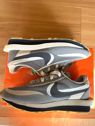 CLOT × Sacai × Nike LD Waffle "Grey Obsidian/Cool Grey"