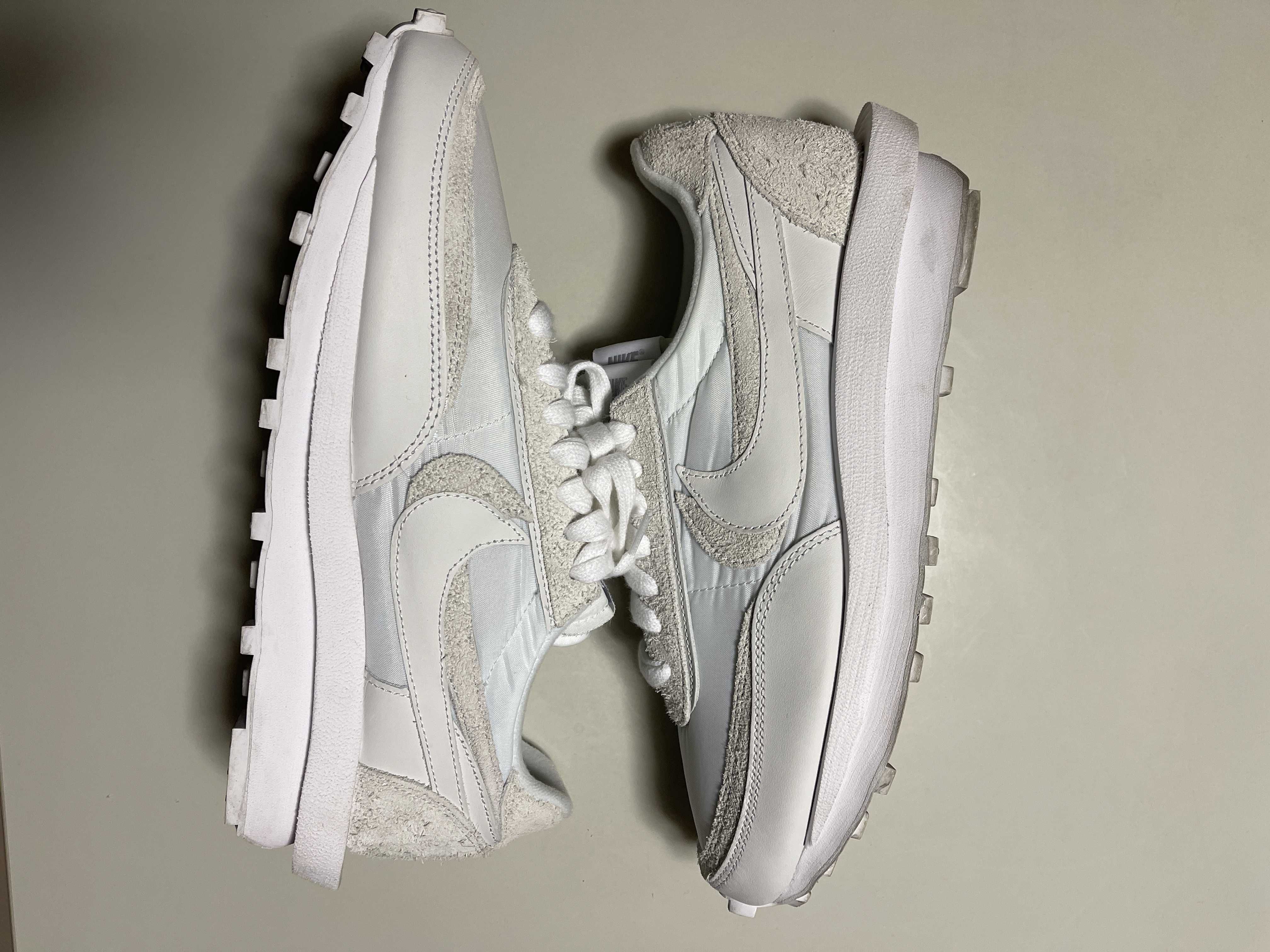 sacai × Nike LDV Waffle "Triple White"