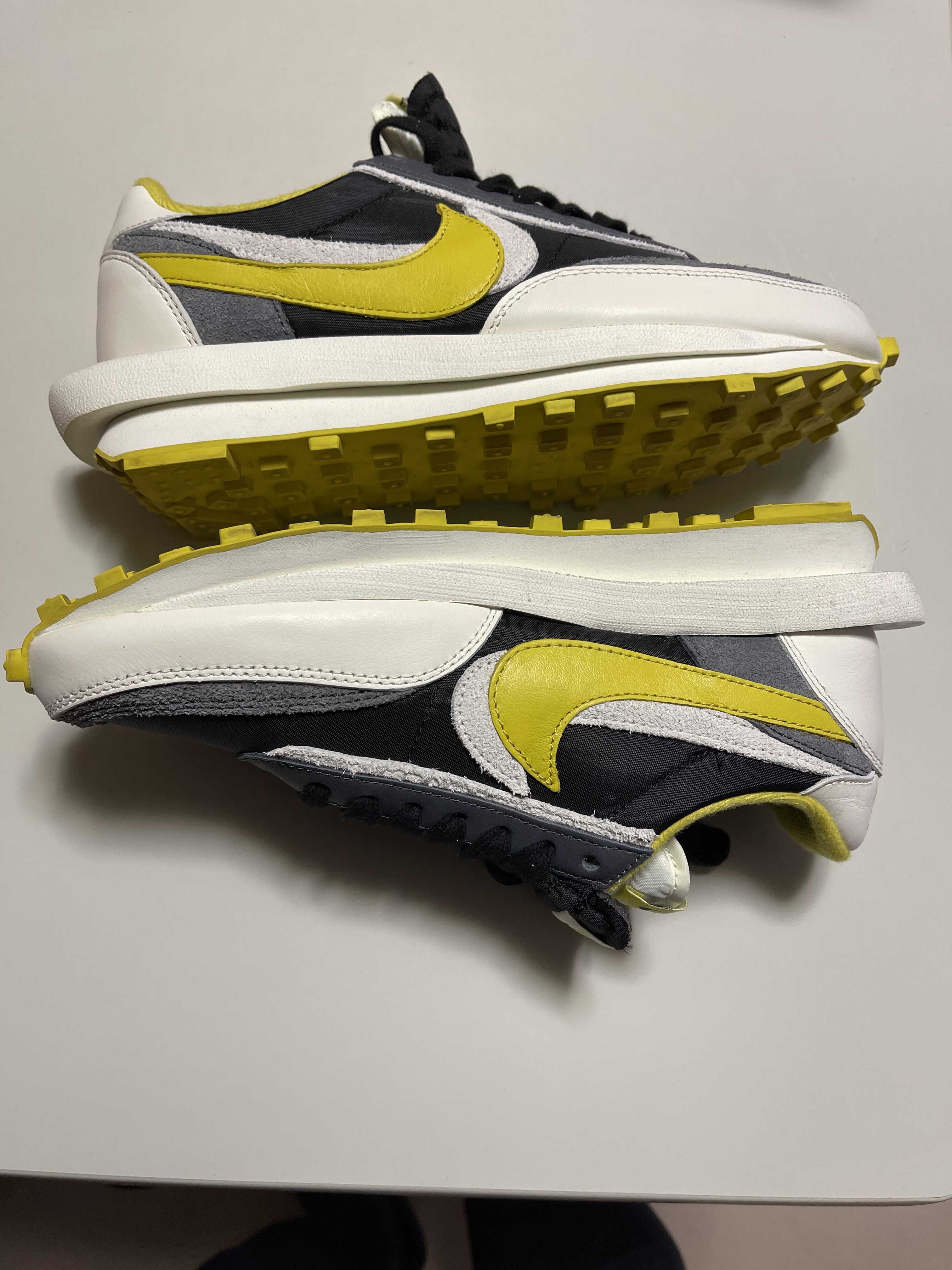 UNDERCOVER × sacai × Nike LD Waffle "Black/Sail-Dark Grey-Bright Citron"