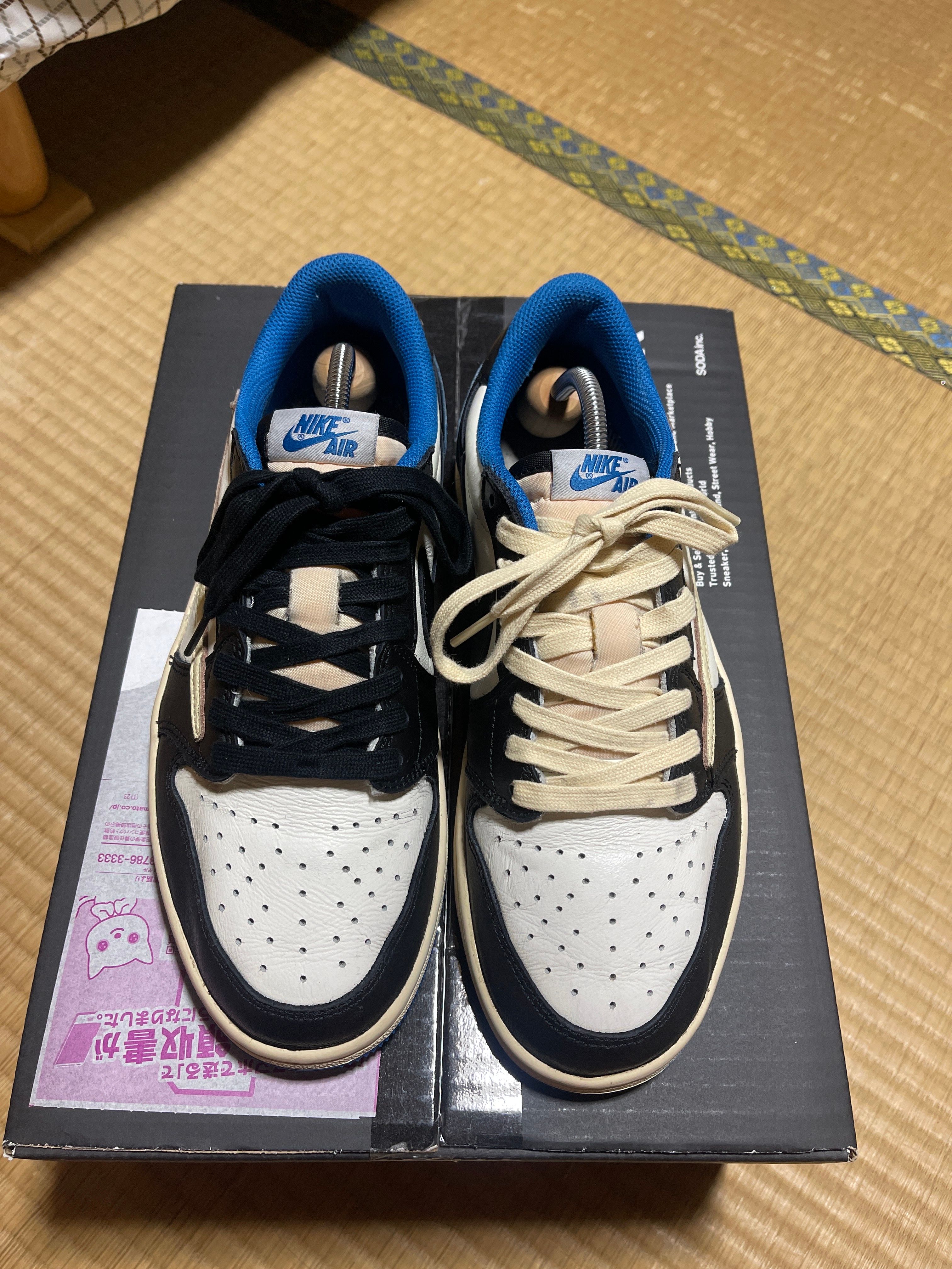 Travis Scott × fragment design × Nike Air Jordan 1 Low OG SP "Military Blue"