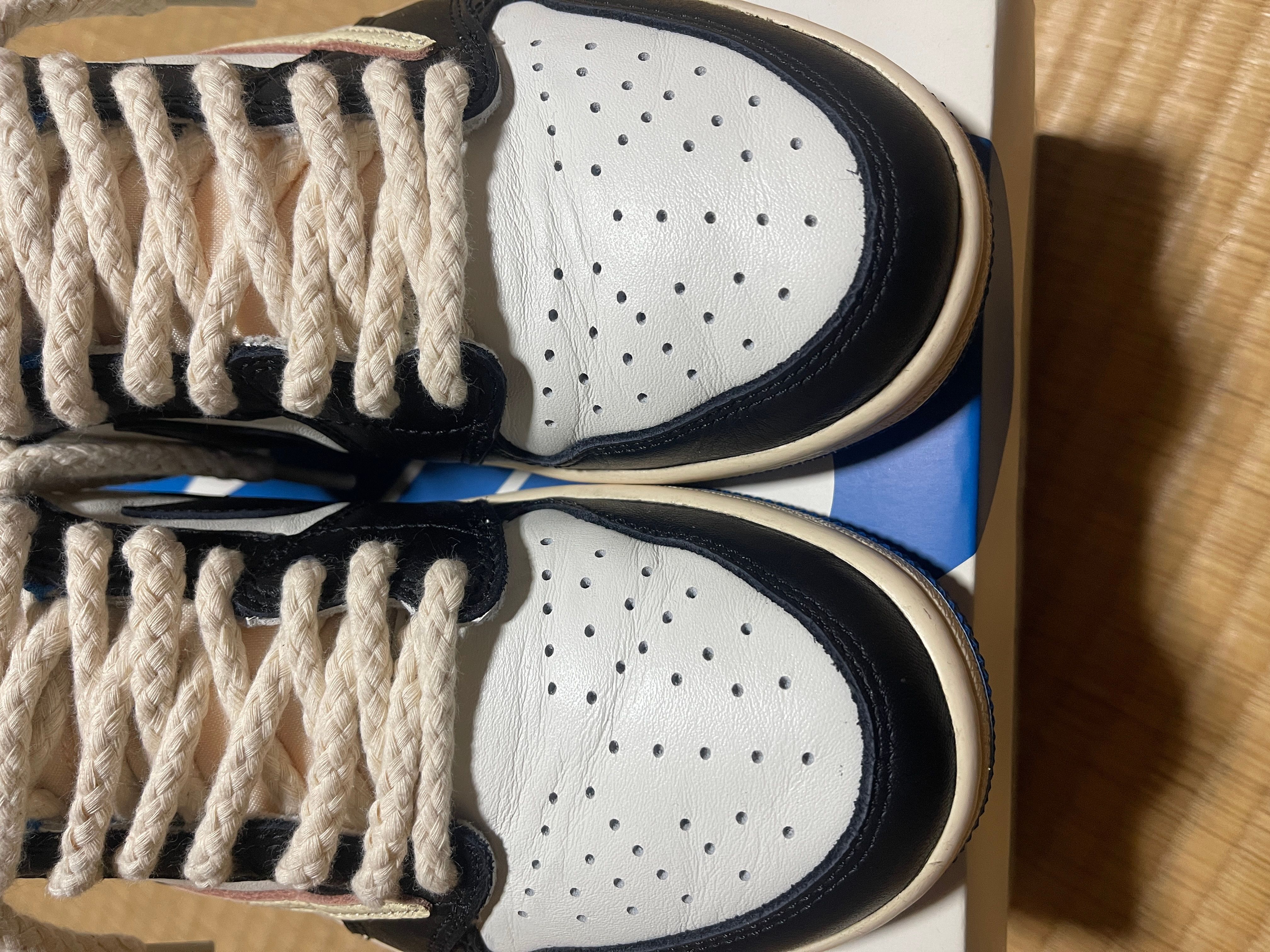 Travis Scott × fragment design × Nike Air Jordan 1 Low OG SP "Military Blue"