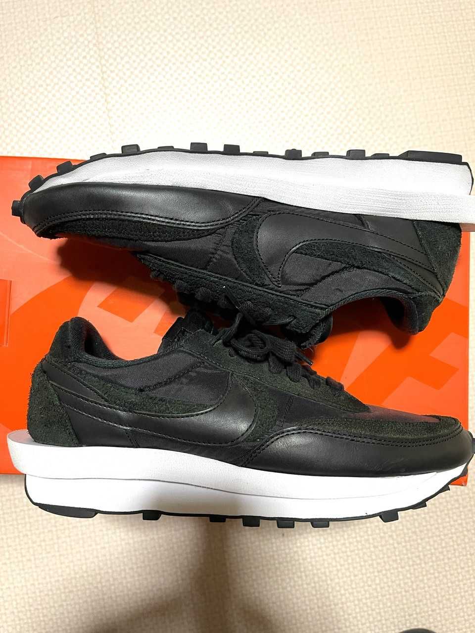 sacai × Nike LDV Waffle "Triple Black"