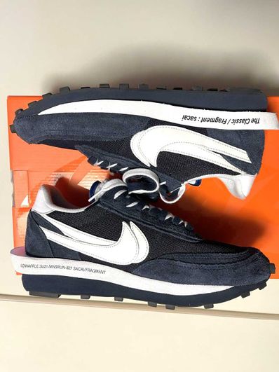Fragment × sacai × Nike LD Waffle "Blackended Blue"