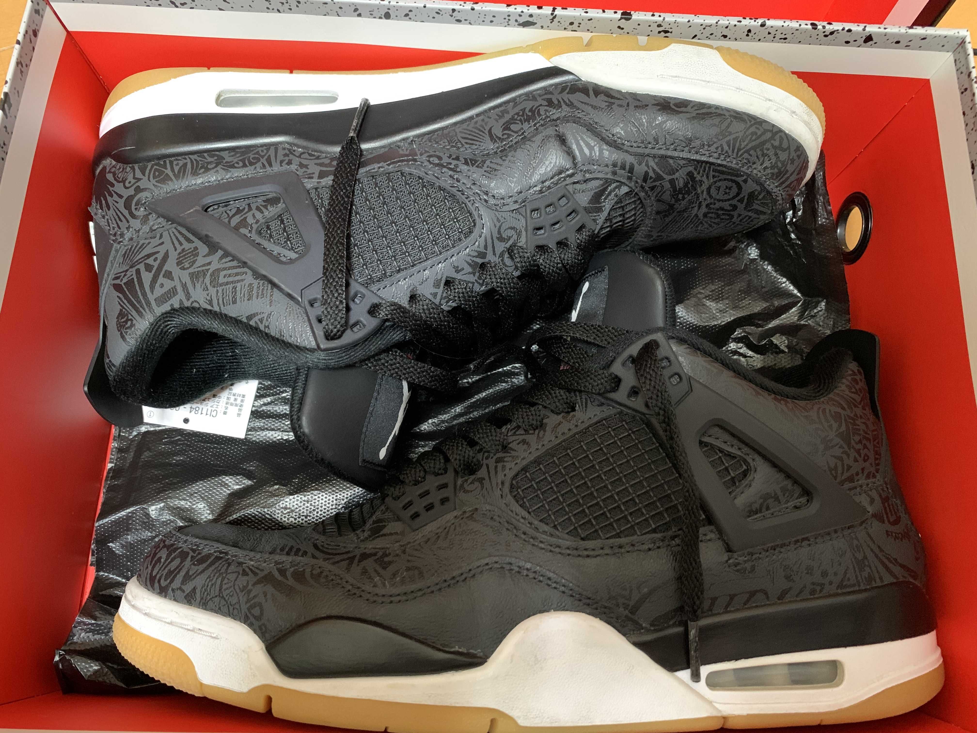 Nike Air Jordan 4 Retro "Laser Black/Gum"