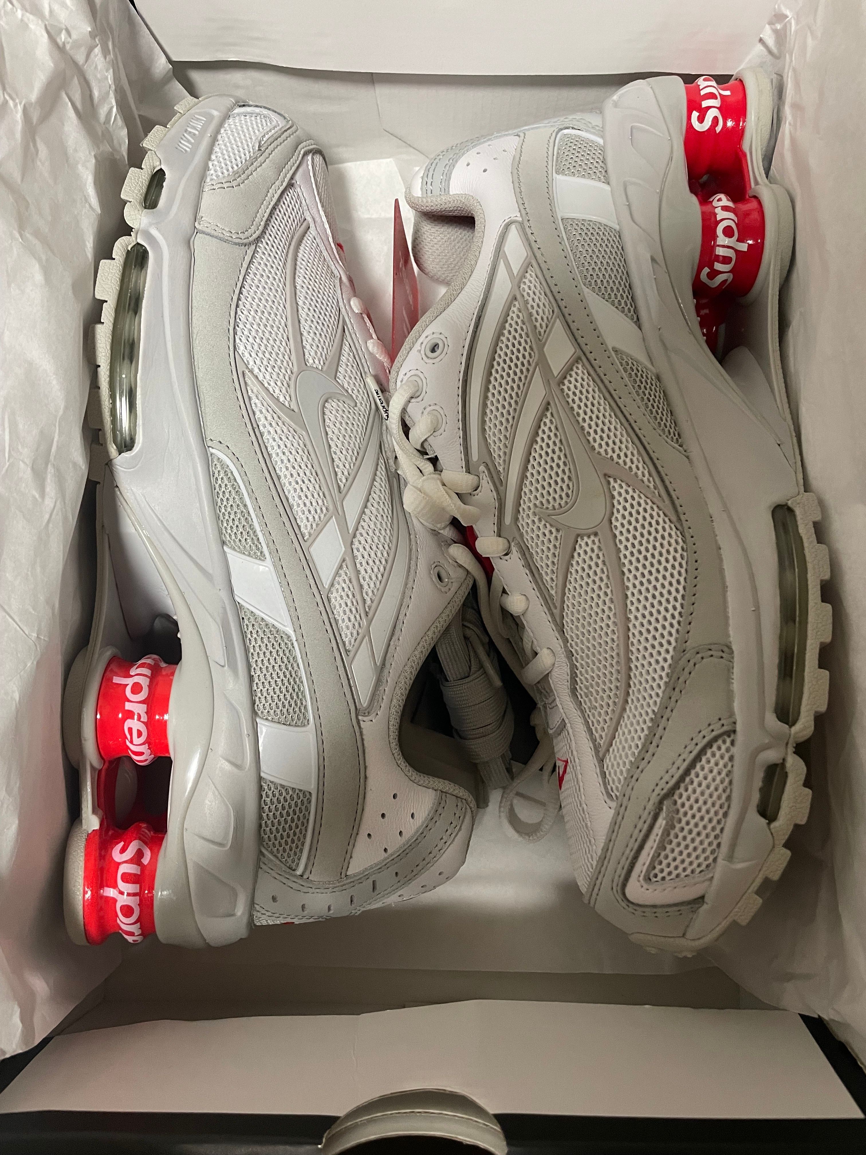 Supreme × Nike Shox Ride 2 "White/Grey Fog/Flat Platinum"