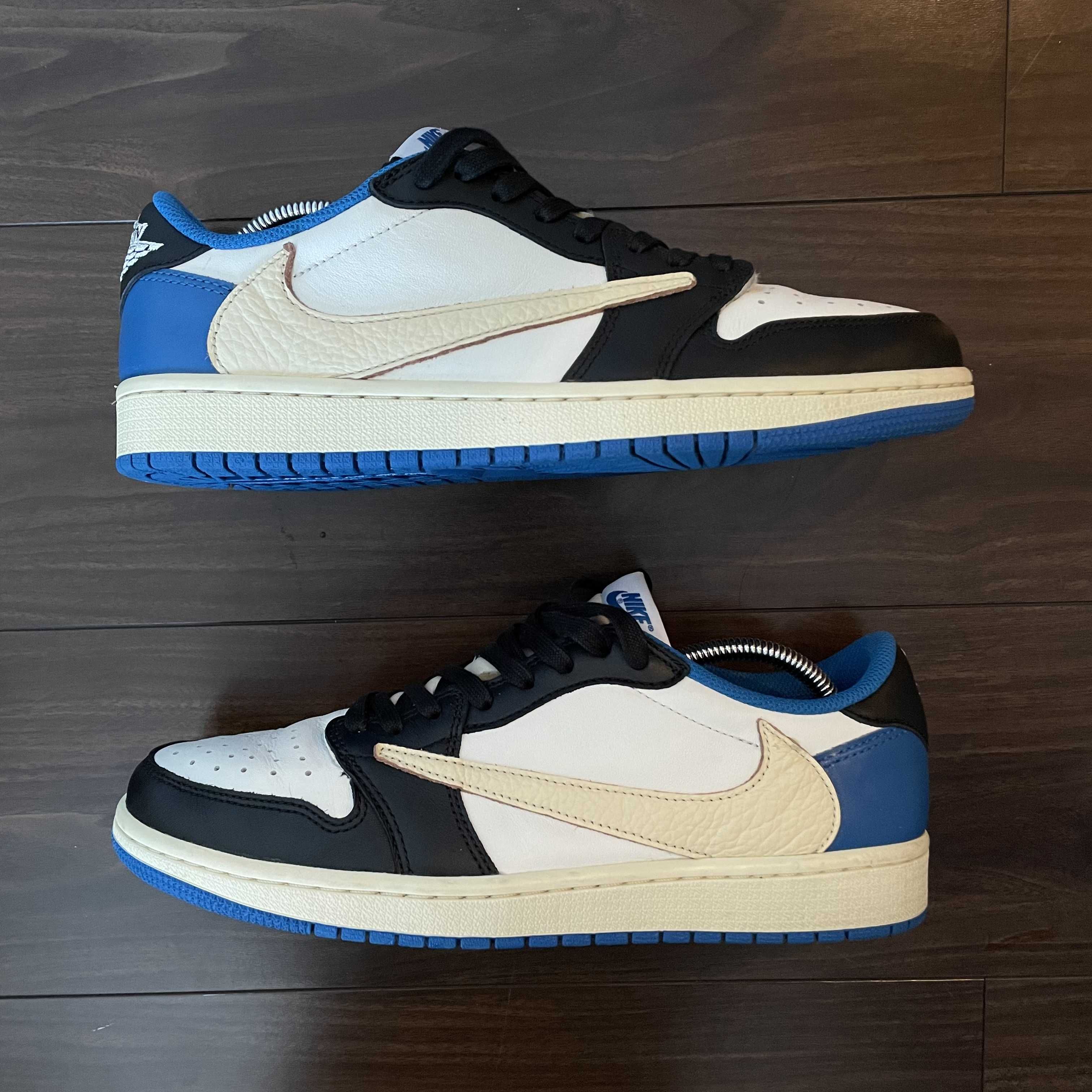 Travis Scott × fragment design × Nike Air Jordan 1 Low OG SP "Military Blue"
