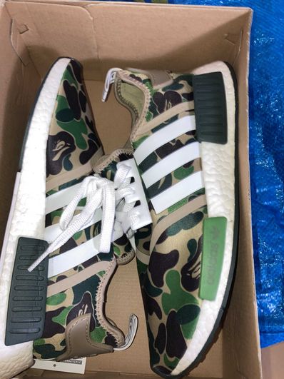 A BATHING APE × didas NMD R1 "Olive Camo"