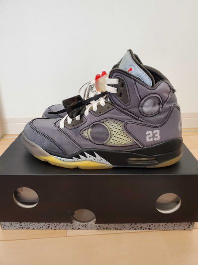 Off-White × Nike Air Jordan 5 "Black/Muslin/Fire Red"