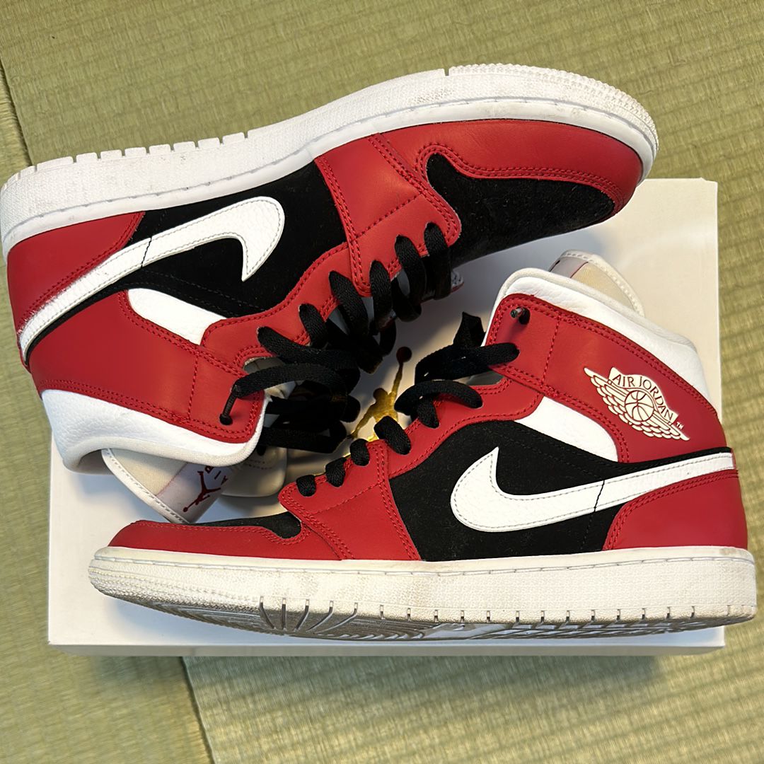 NIKE Women's AIR JORDAN 1 MID "GYM RED / BLACK /WHITE"