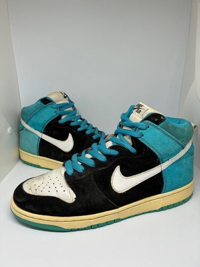 Nike SB Dunk High Send Help "Black/White-Blue Reef"
