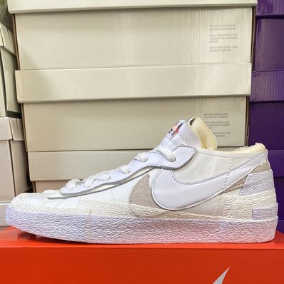 sacai × Nike Blazer Low "White Patent Leather"