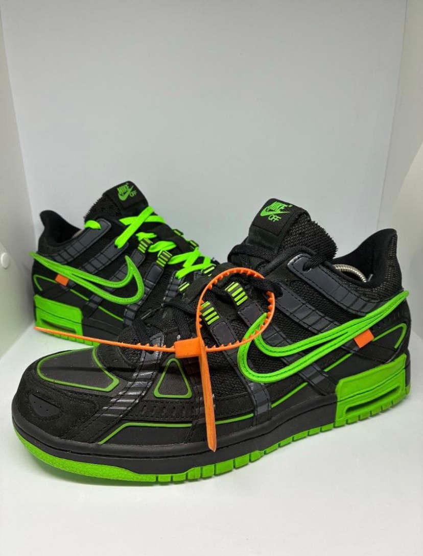 Off-White × Nike Air Rubber Dunk "Black/Green Strike"