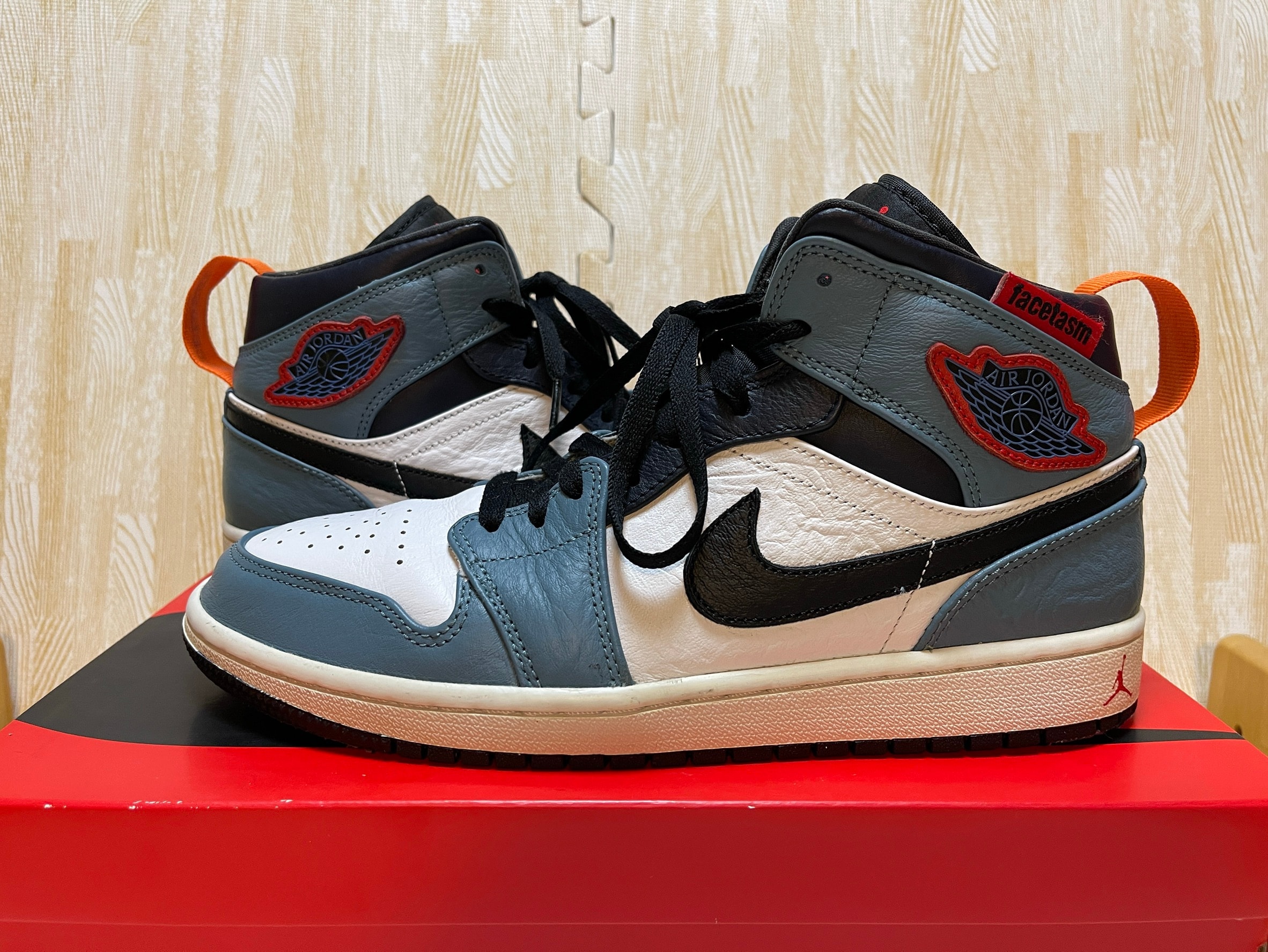 FACETASM × Nike Air Jordan 1 Mid "White/Navy"