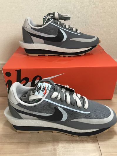 CLOT × Sacai × Nike LD Waffle "Grey Obsidian/Cool Grey"