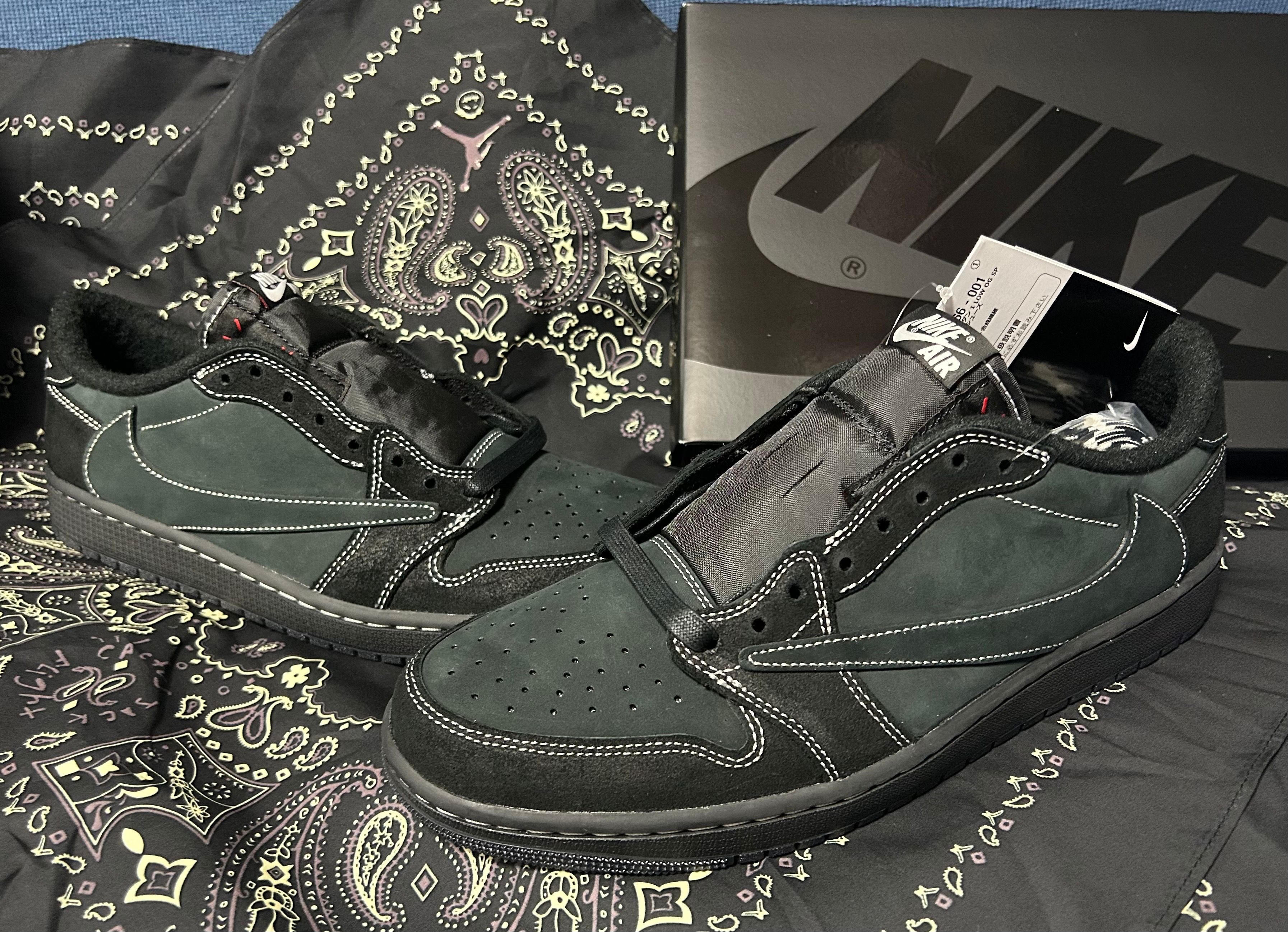 Travis Scott × Nike Air Jordan 1 Low OG SP "Black Phantom"