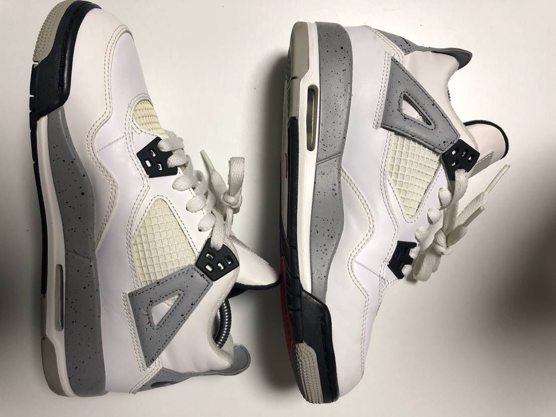 Nike GS Air Jordan 4 Retro OG BG "White/Fire Red/Black/Tech Grey" (2016)