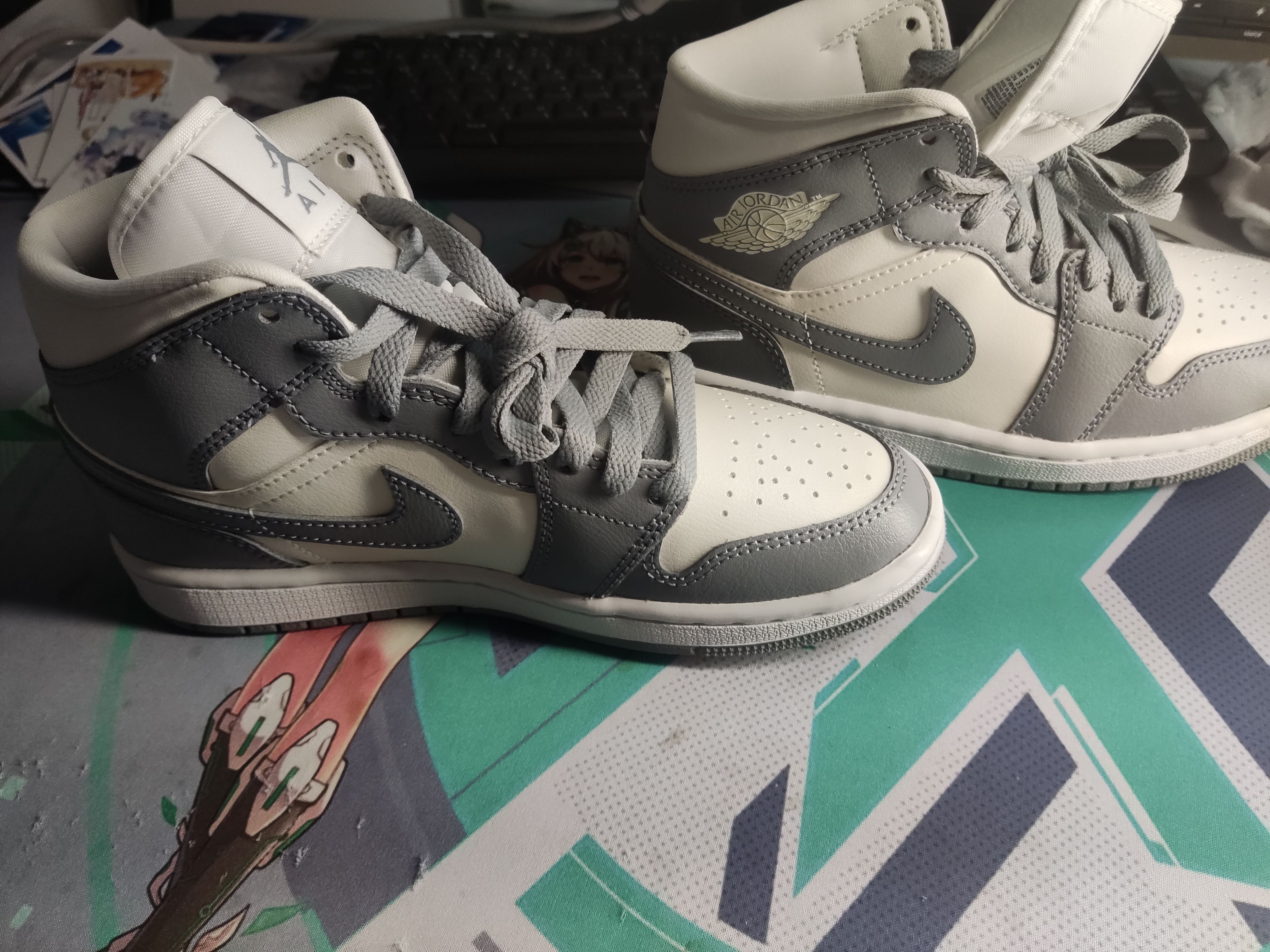 Nike Women's Air Jordan 1 Mid "Grey/Sail"