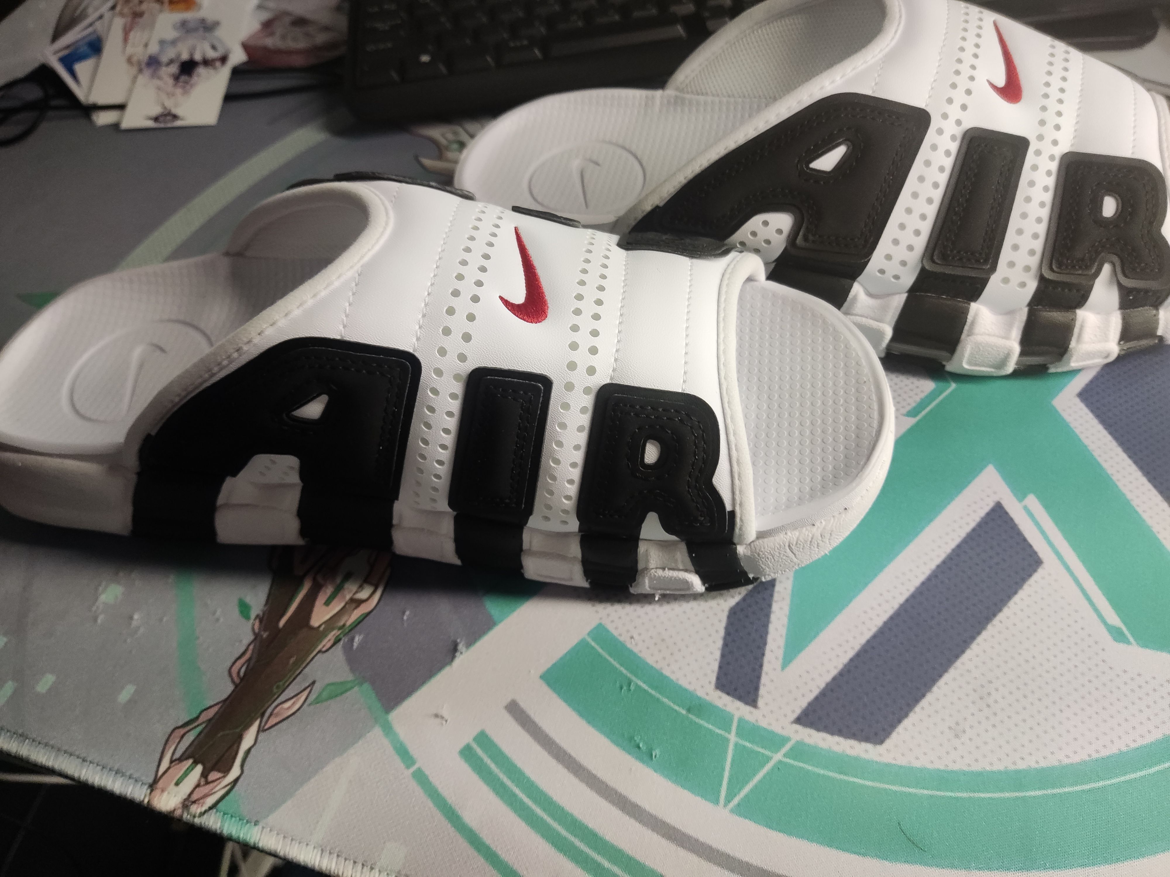 Nike Air More Uptempo Slide "White and Black"