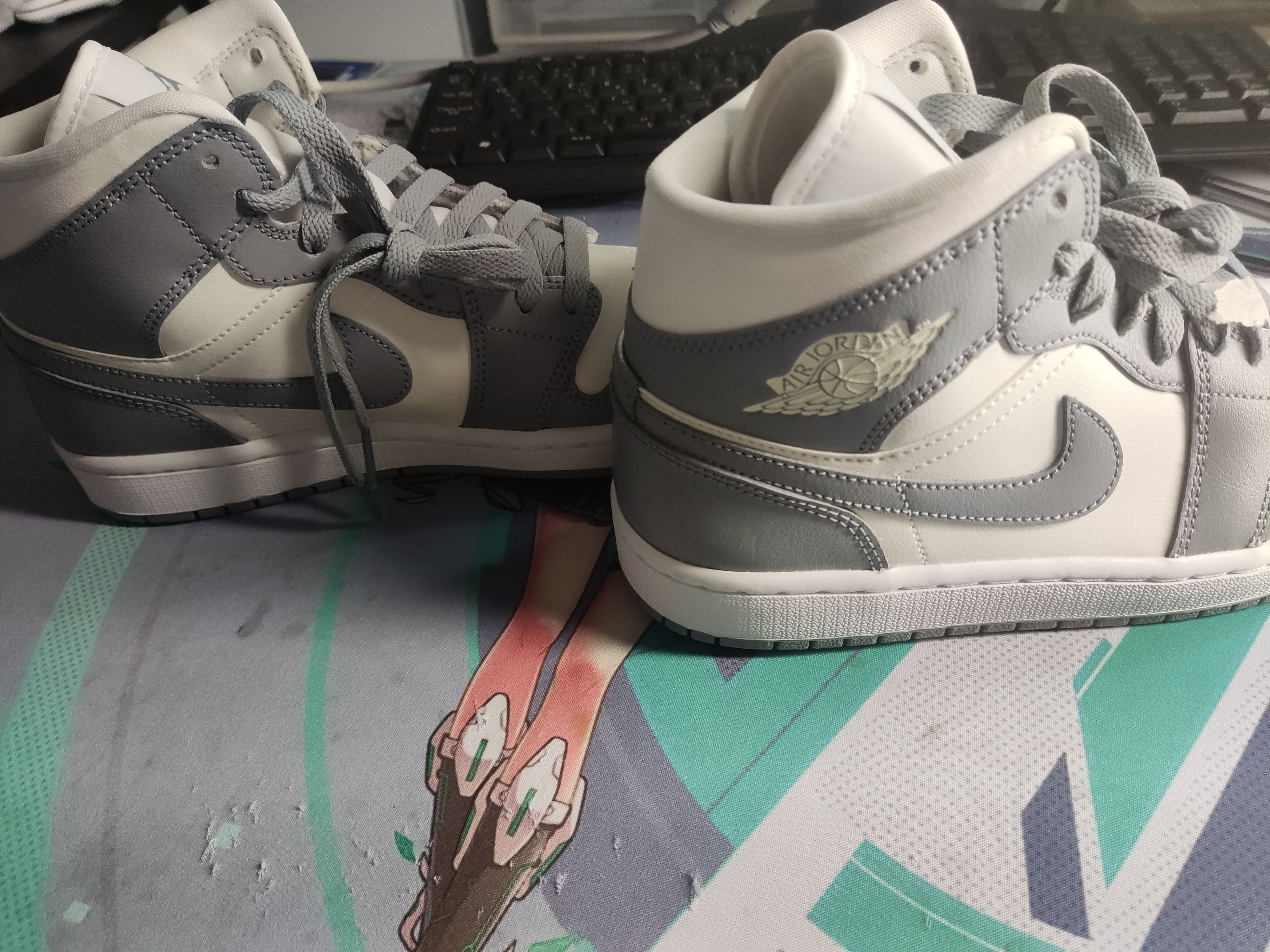 Nike Women's Air Jordan 1 Mid "Grey/Sail"