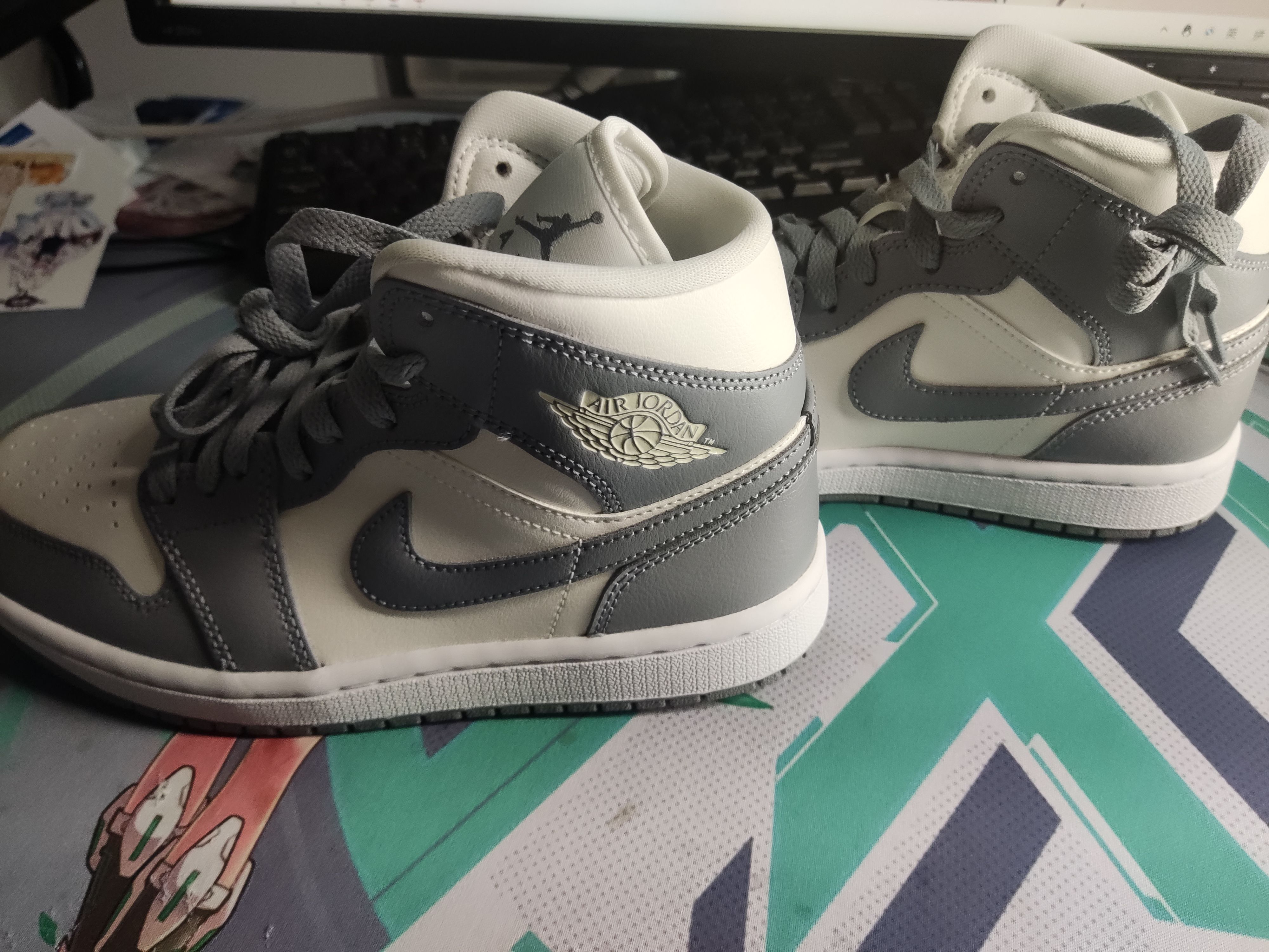 Nike Women's Air Jordan 1 Mid "Grey/Sail"