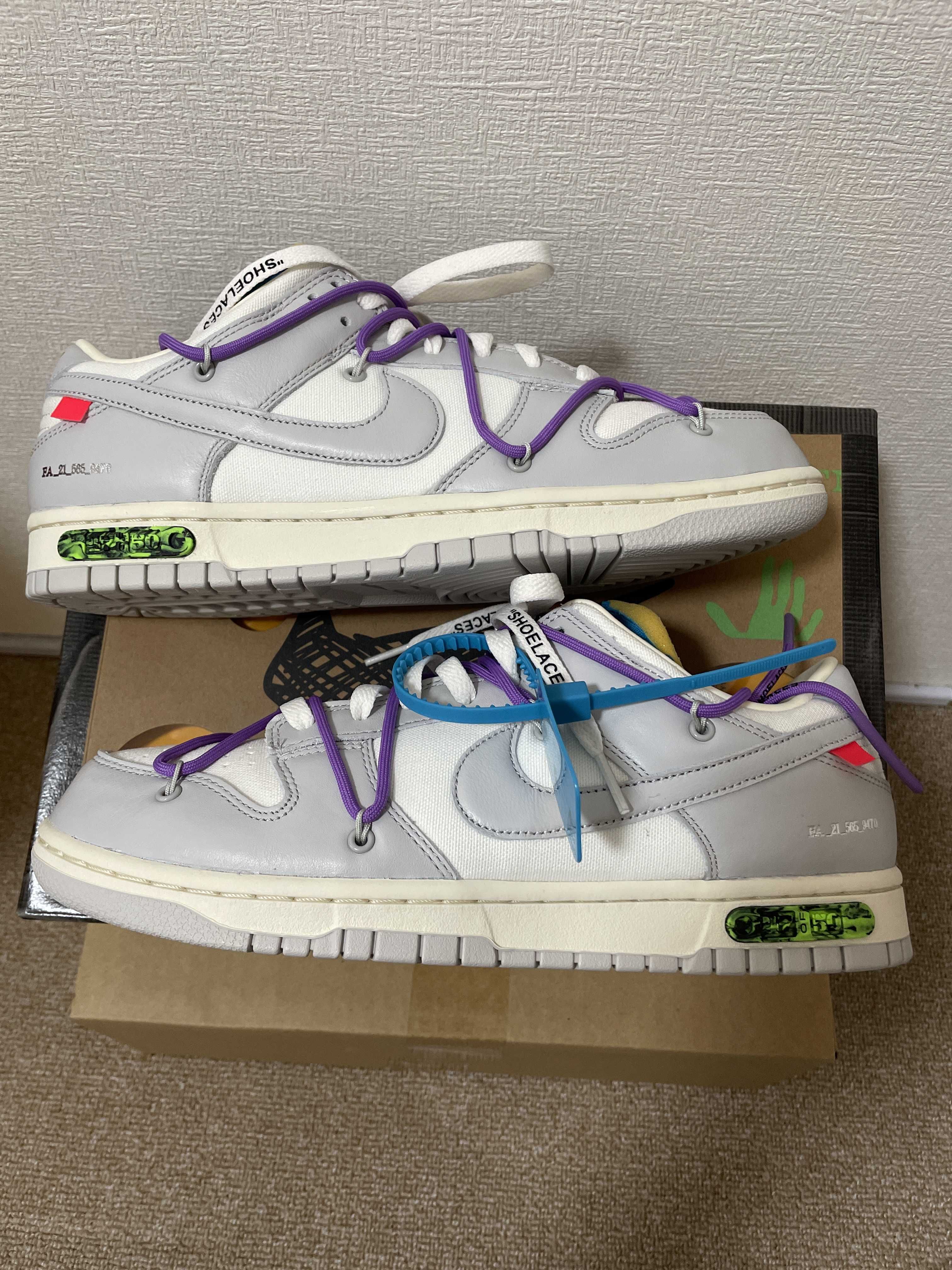 Off-White × Nike Dunk Low "Sail/Neutral Gray"