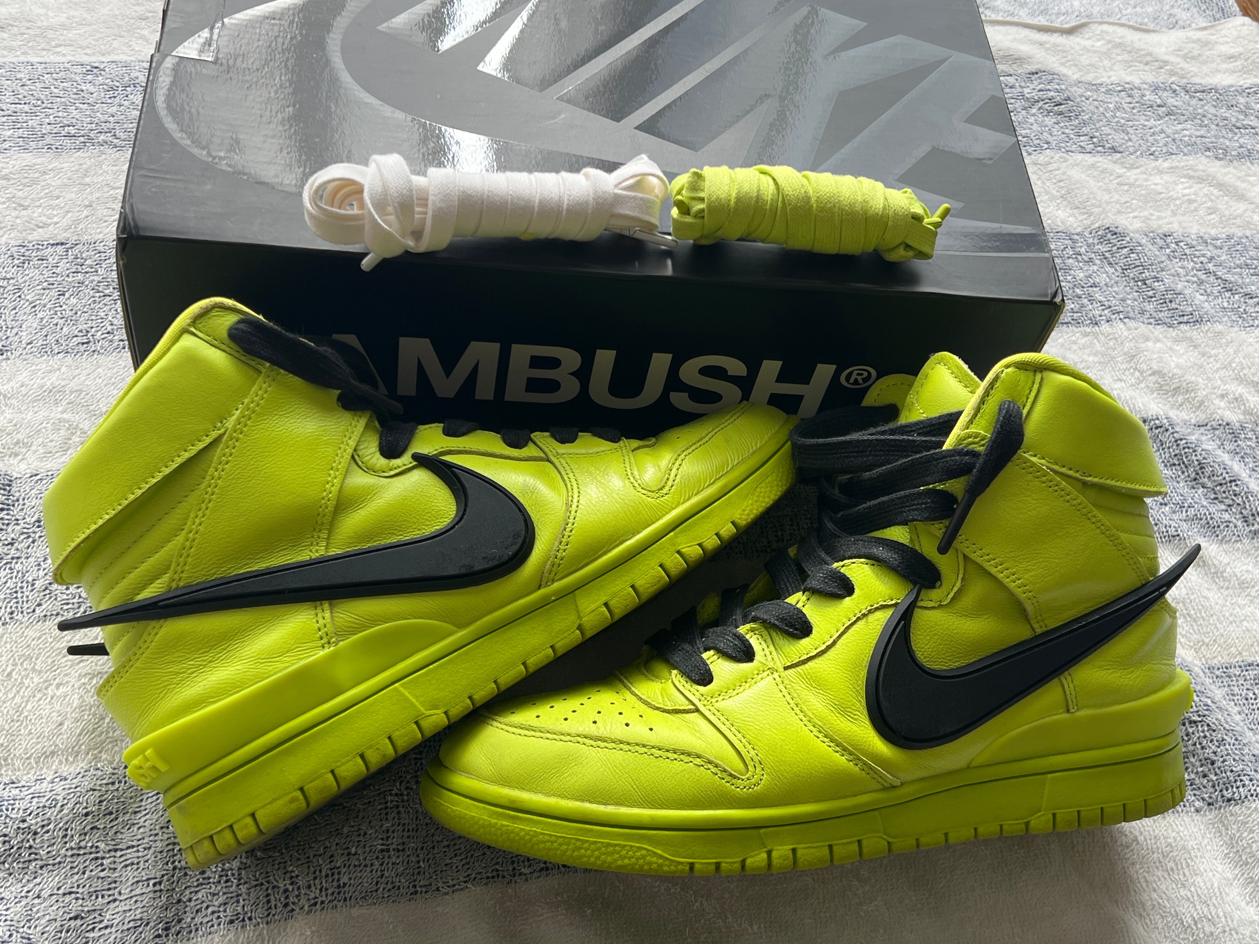 AMBUSH × NIKE DUNK HIGH "FLASH LIME"
