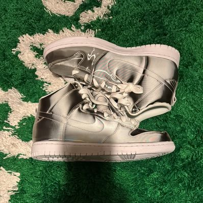 CLOT × Nike Dunk High "Silver/Flux"