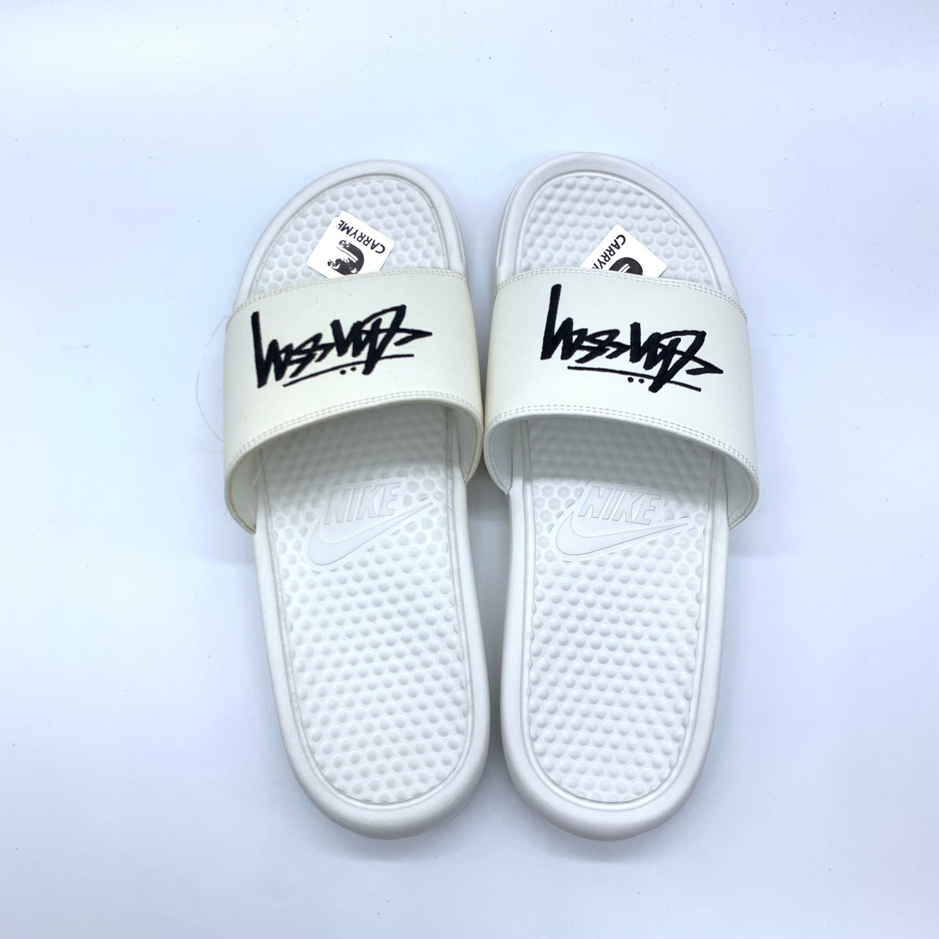 Stussy × Nike Benassi Slide Sandal "Sail"